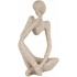 Sandstone Resin Thinker Style Abstract Sculpture Statue Collectible Figurines Home Office Bookshelf Desktop Decor(Small Sandstone,Left)