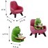 Refintural Miniature Frog Figurines - Funny Frog Sculpture for Shelf, Desk Decoration - Frog Desk Accessories - Perfect Cute Frog Gift for Frog Lovers(Pink Sofa)