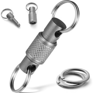 KeyUnity Titanium Magnetic Quick Release Keychain, One-Hand Detachable Connector for Car Keys, USB Drives and EDC, Gear, KA45 Large-1 Pack