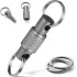 KeyUnity Titanium Magnetic Quick Release Keychain, One-Hand Detachable Connector for Car Keys, USB Drives and EDC, Gear, KA45 Large-1 Pack