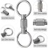 KeyUnity Titanium Magnetic Quick Release Keychain, One-Hand Detachable Connector for Car Keys, USB Drives and EDC, Gear, KA45 Large-1 Pack
